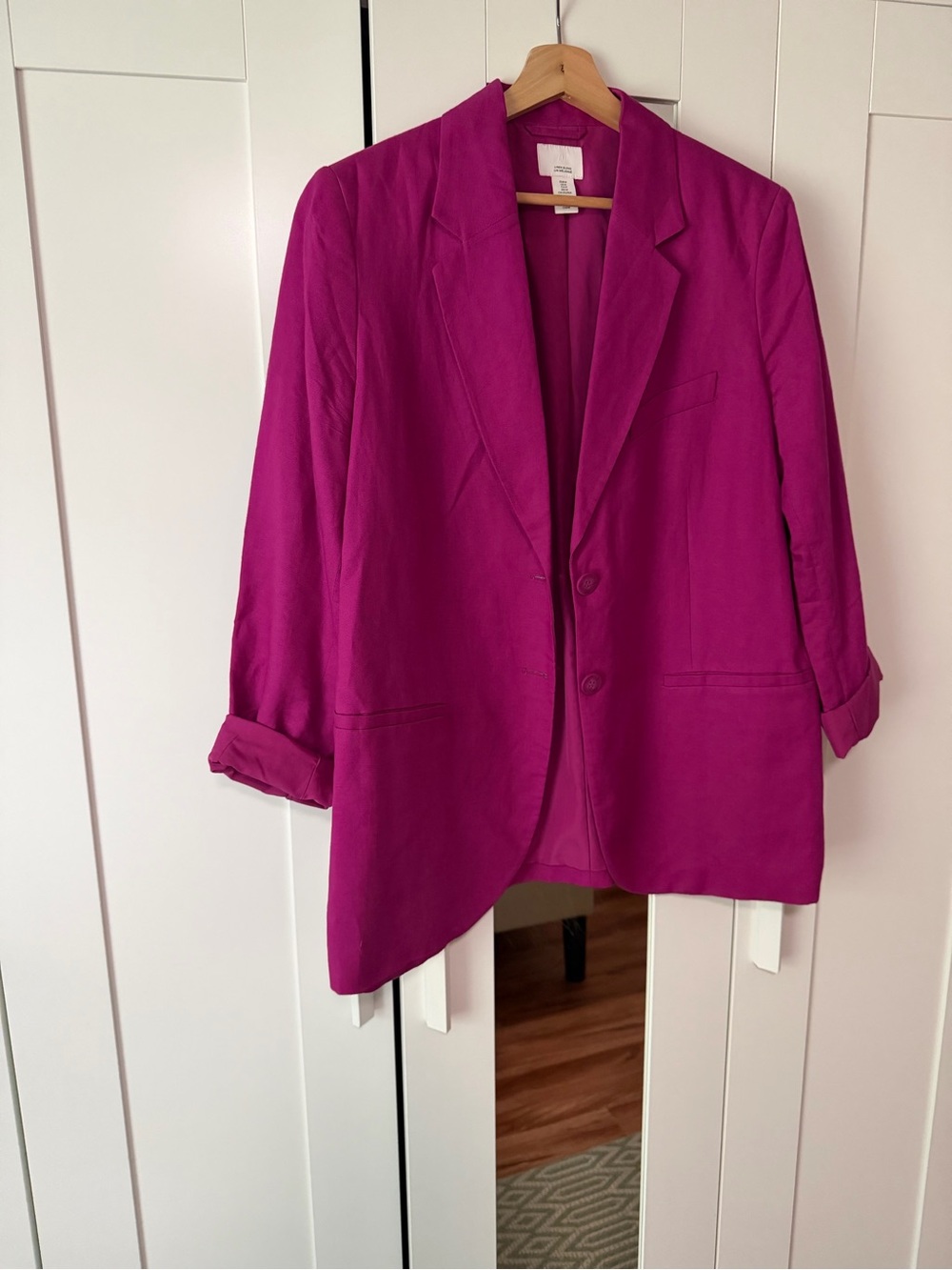 H&M Magenta Oversized Blazer Jacket
